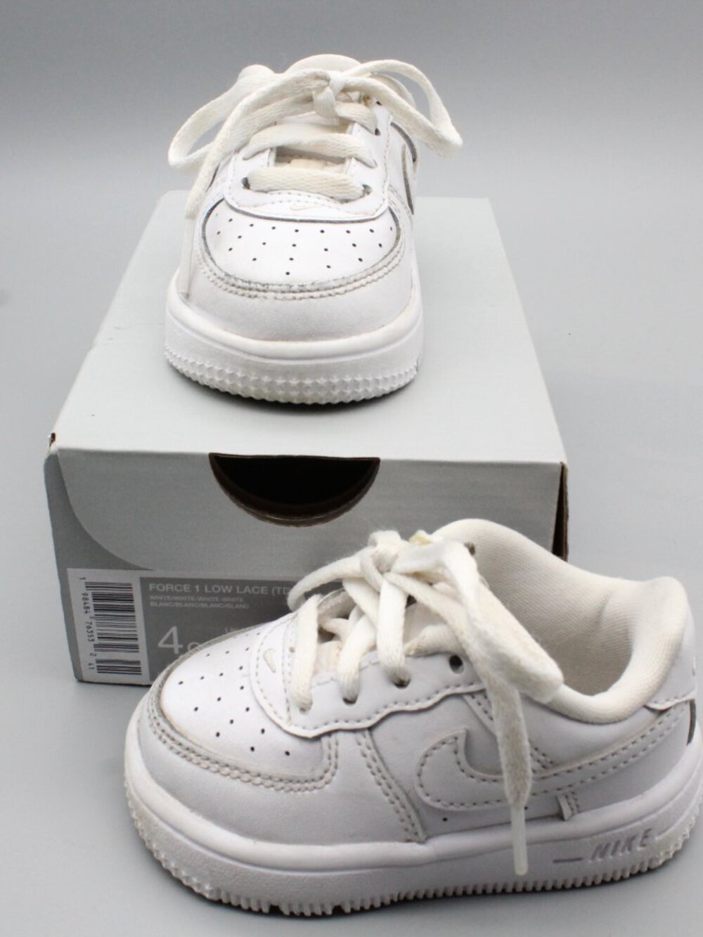 Nike Force 1 Low Toddler Shoes White 4C w/ Box
